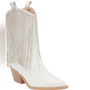 Azalea Wang Sequin Fringe Western Boot ..Size 9